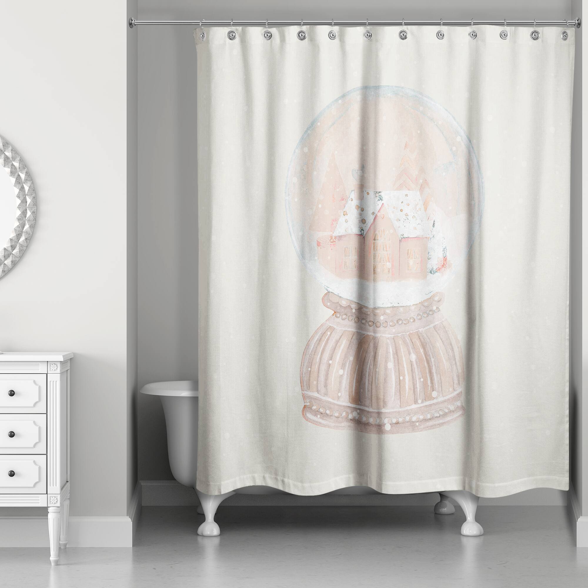 Snow Globe Shower Curtain